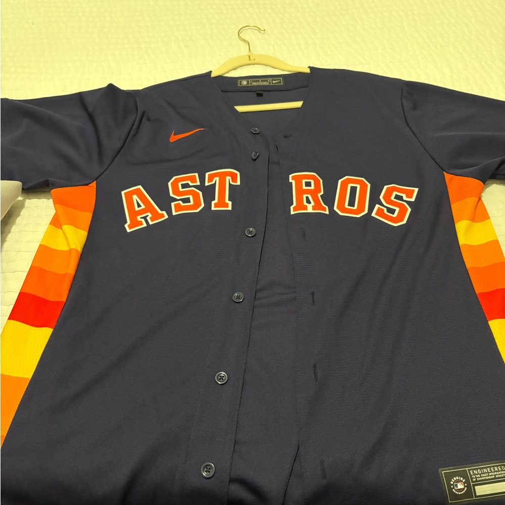 Nike Navy and Orange Astros Jersey